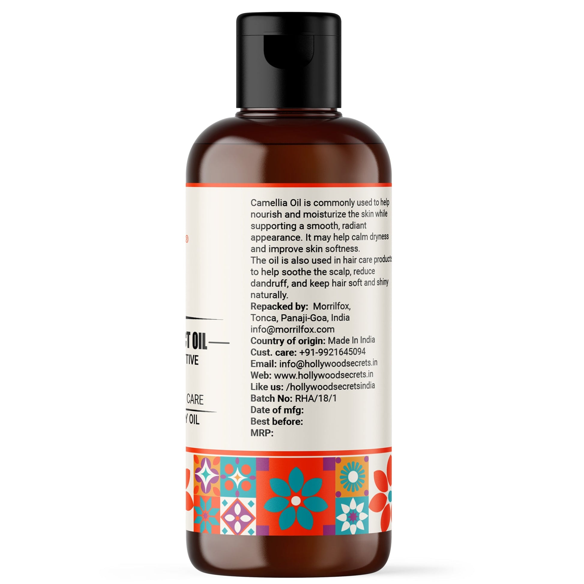 Camellia Oil Pure Cold Pressed Hollywood Secrets