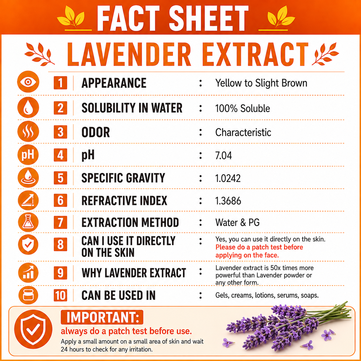 Pure 85% Lavender Liquid Extract Hollywood Secrets