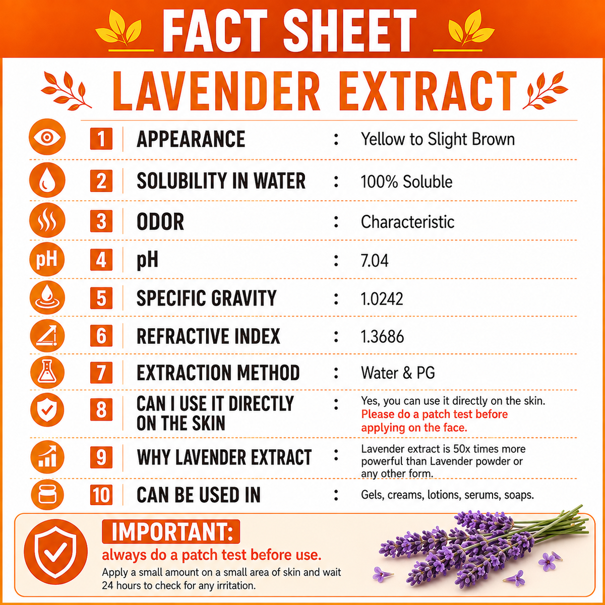 Pure 85% Lavender Liquid Extract Hollywood Secrets