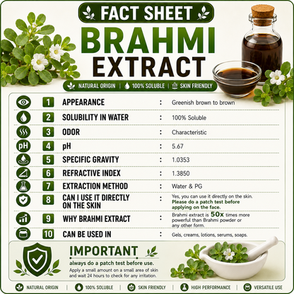 Pure 85% Brahmi Liquid Extract Hollywood Secrets