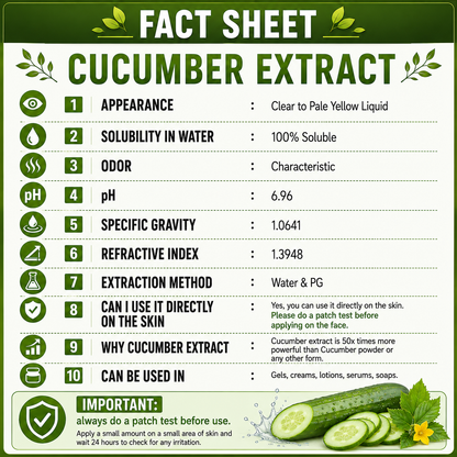 Pure 85% Cucumber Liquid Extract Hollywood Secrets