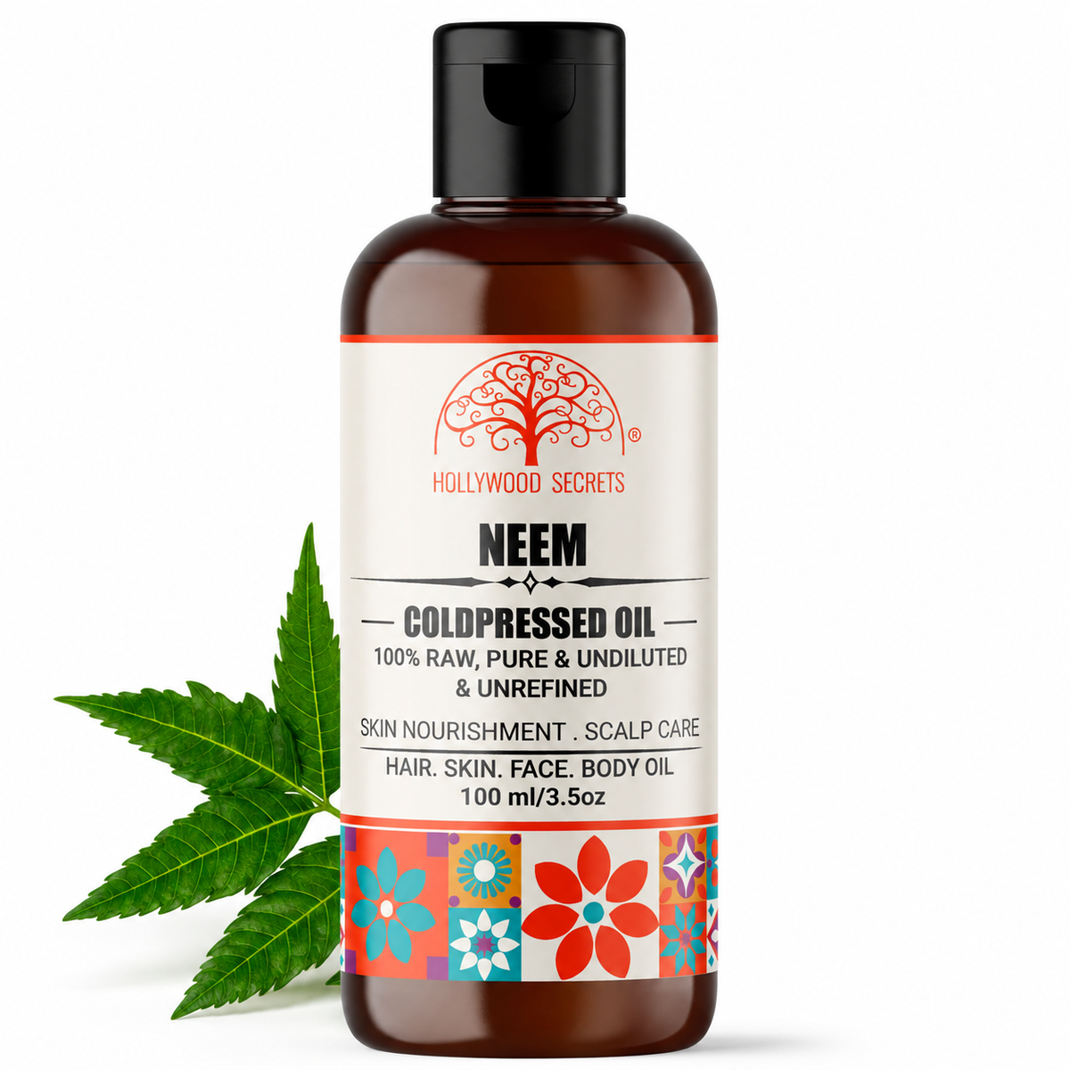 Pure Neem Cold Pressed Oil Hollywood Secrets