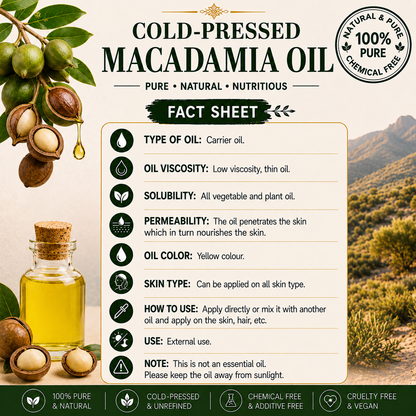 Macadamia Oil Pure Cold Pressed Hollywood Secrets