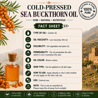 Sea Buckthorn Oil Pure Cold Pressed Hollywood Secrets