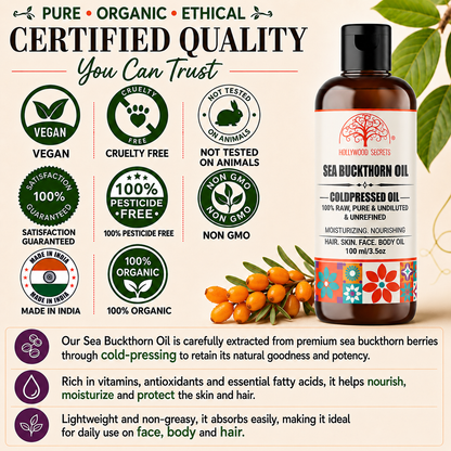 Sea Buckthorn Oil Pure Cold Pressed Hollywood Secrets