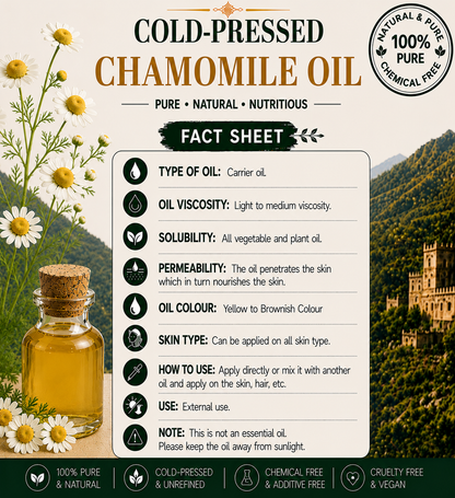 Chamomile Oil Pure Cold Pressed Hollywood Secrets
