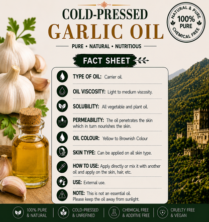 Garlic Oil Pure Cold Pressed Hollywood Secrets
