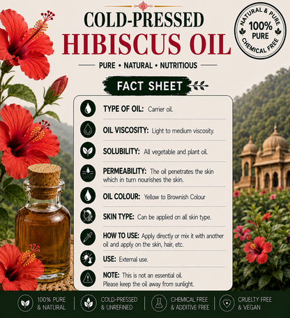 Hibiscus Oil Pure Cold Pressed Hollywood Secrets