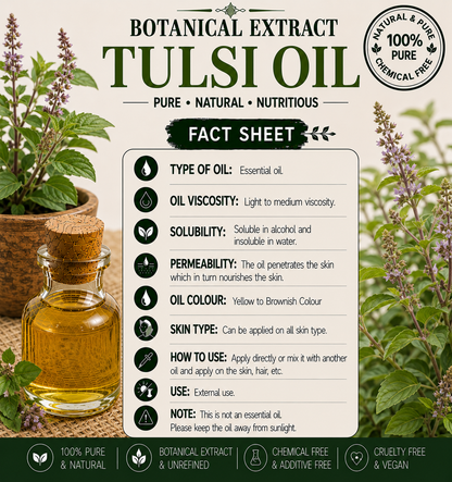 Tulsi Oil Holy Basil Botanical Extract Hollywood Secrets