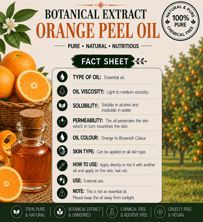 Orange Peel Oil Pure Botanical Extract Hollywood Secrets