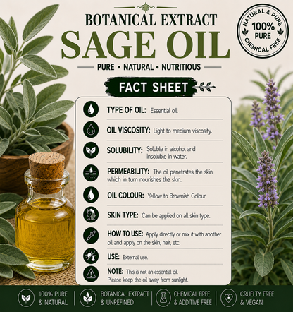 Sage Oil Pure Cold Pressed Hollywood Secrets