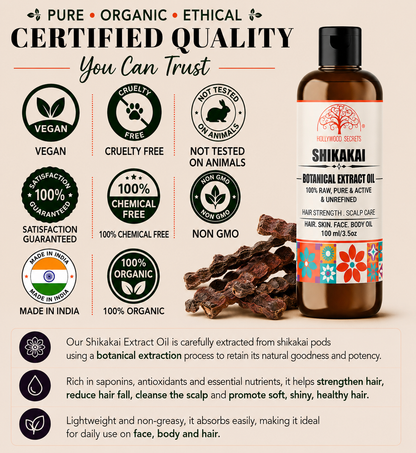 Shikakai Oil Pure Botanical Extract Hollywood Secrets
