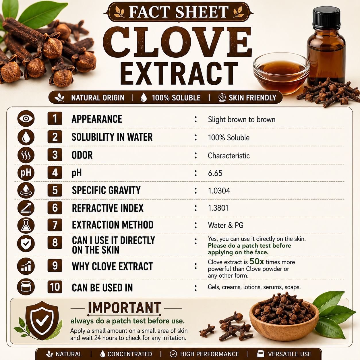 Pure 85% Clove Liquid Extract Hollywood Secrets