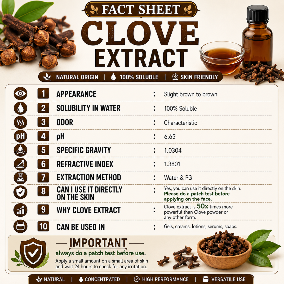 Pure 85% Clove Liquid Extract Hollywood Secrets
