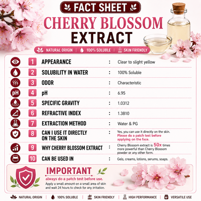 Pure 85% Cherry Blossom Liquid Extract Hollywood Secrets