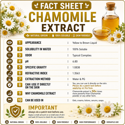 Pure 85% Chamomile Liquid Extract Hollywood Secrets