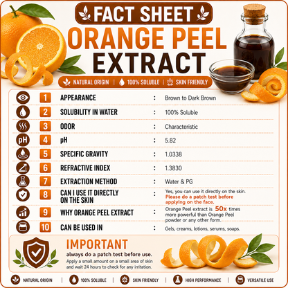 Pure 85% Orange Peel Liquid Extract Hollywood Secrets