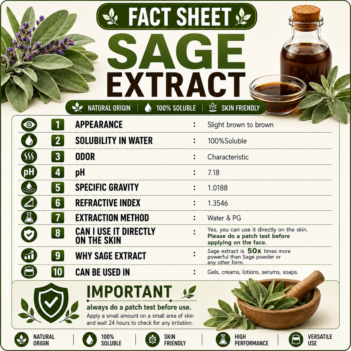 Pure 85% Sage Liquid Extract Hollywood Secrets