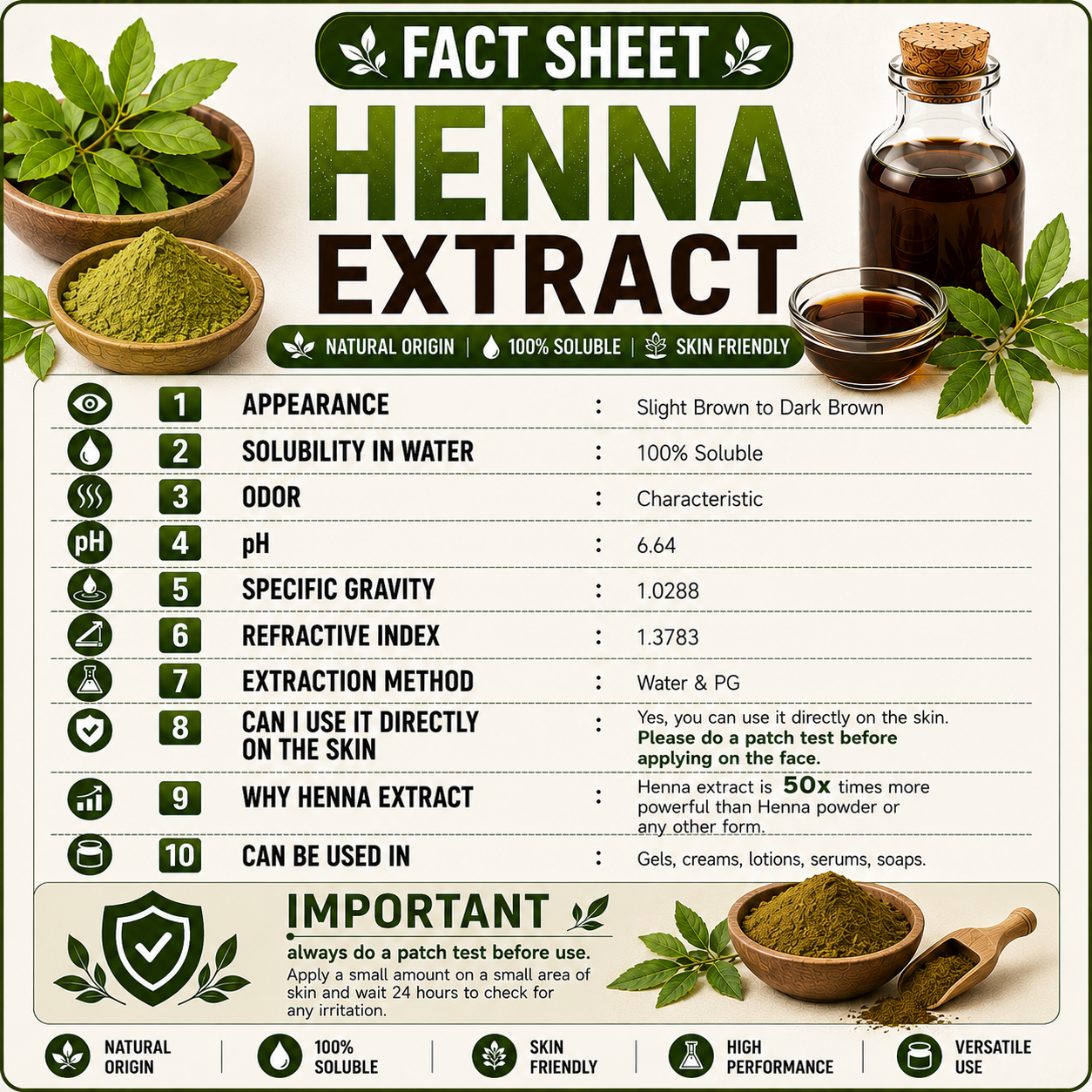 Pure 85% Heena Extract Liquid Extract Hollywood Secrets