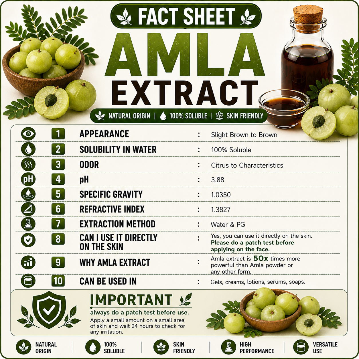 Pure 85% Amla Liquid Extract Hollywood Secrets