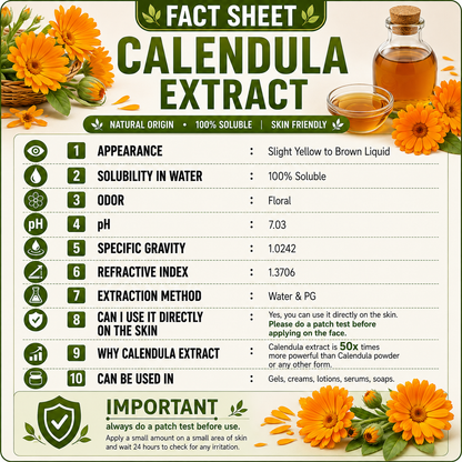 Pure 85% Calendula Liquid Extract Hollywood Secrets