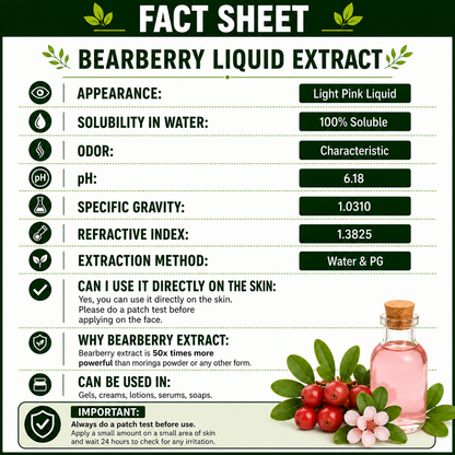 Pure 85% Bearberry Liquid Extract Hollywood Secrets