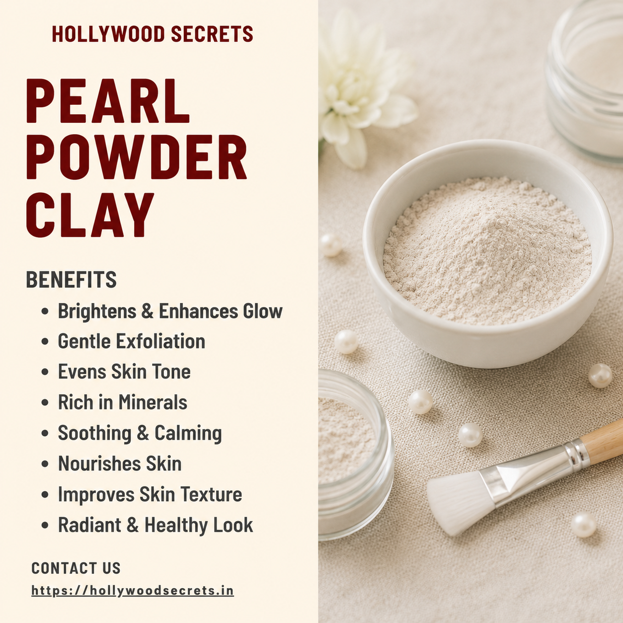 Pure Pearl Powder 200Gms Hollywood Secrets
