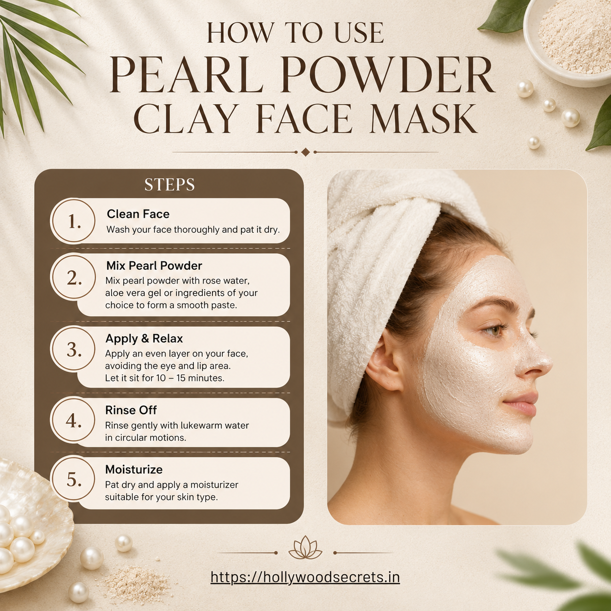 Pure Pearl Powder 200Gms Hollywood Secrets