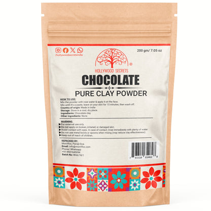 Pure Chocolate Clay Powder 200Gms Hollywood Secrets