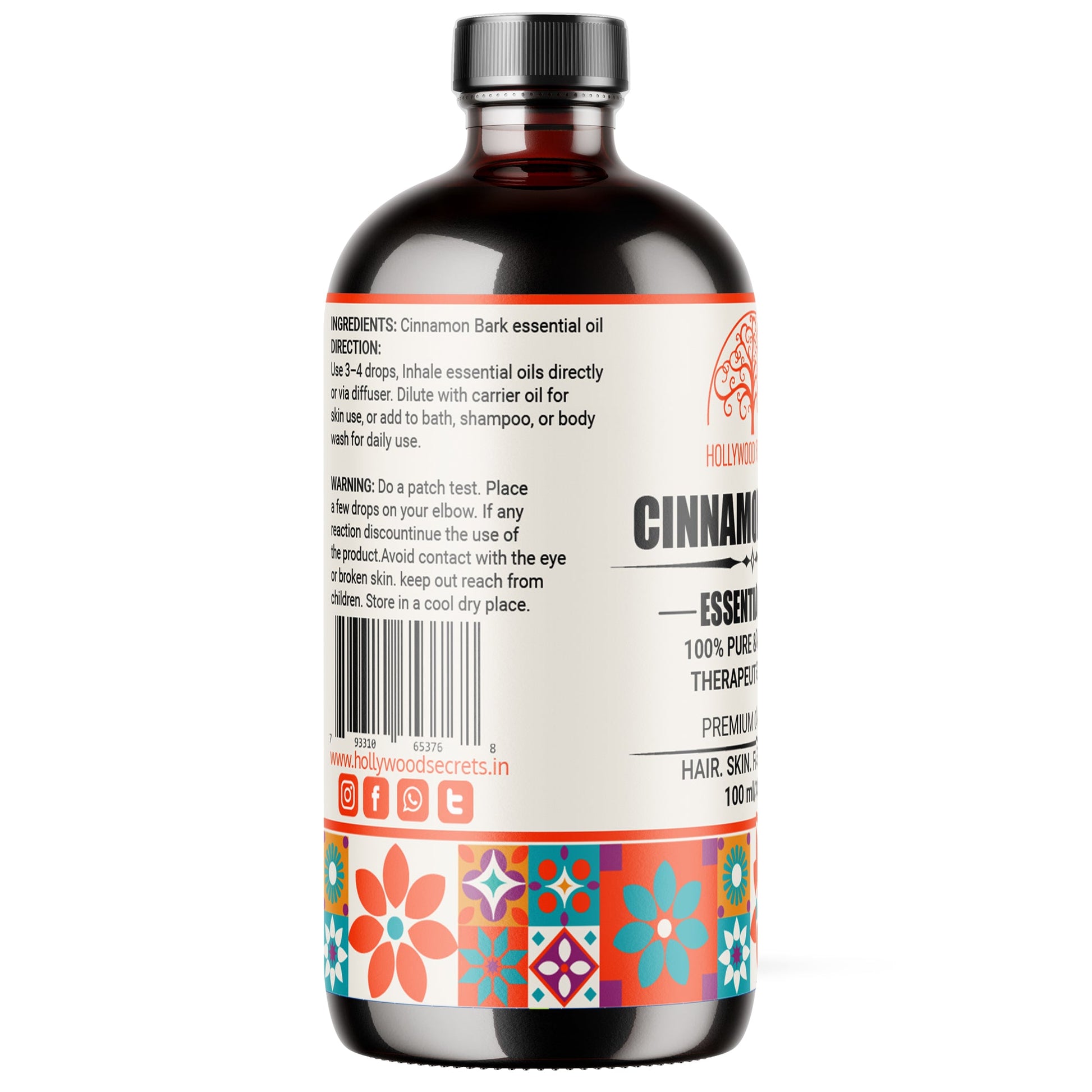 Pure Cinnamon Bark Essential Oil Therapeutic Grade Hollywood Secrets