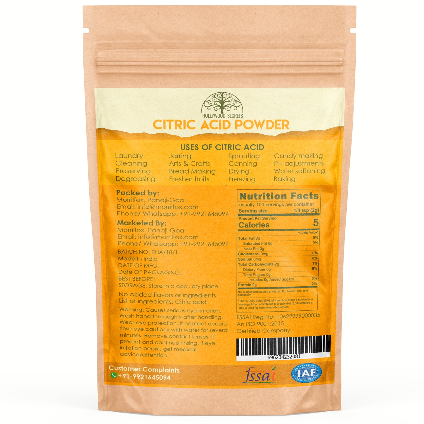 Pure Citric Acid Powder 200 Gms