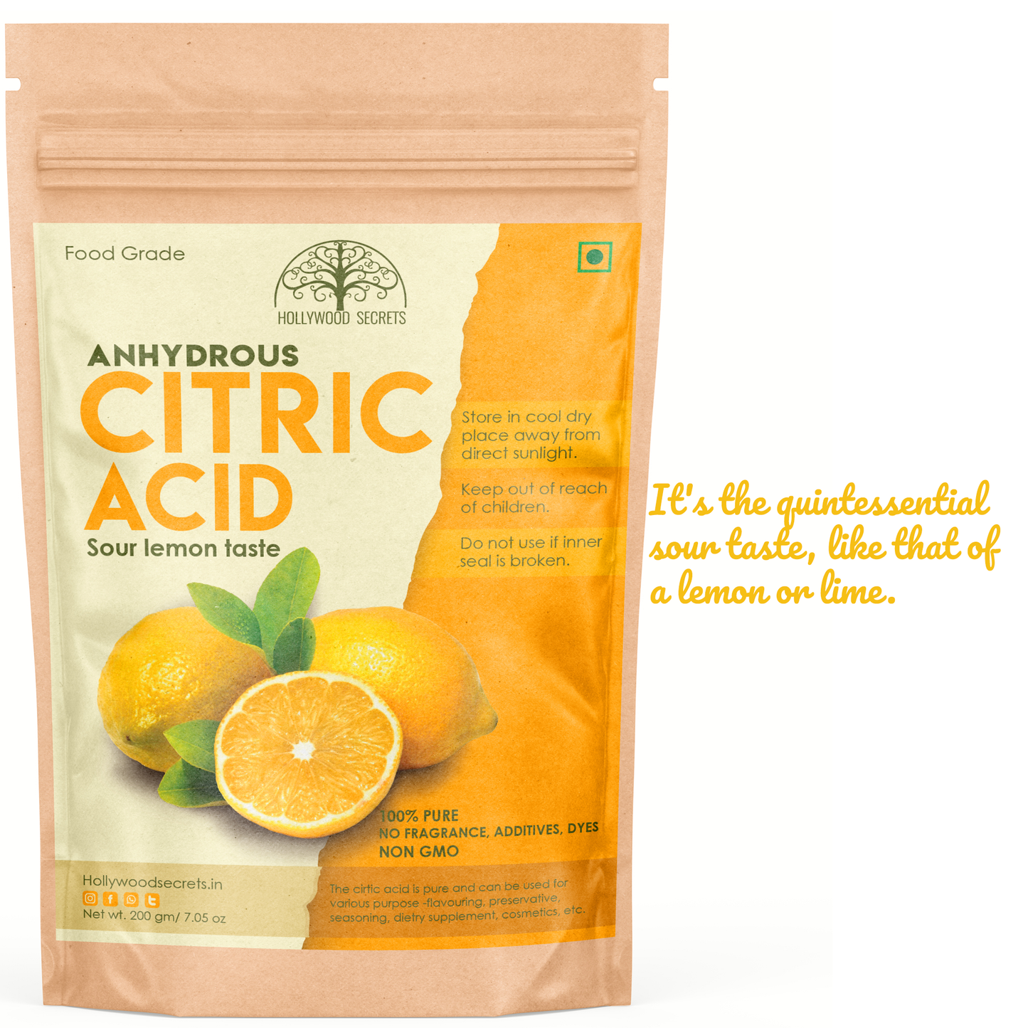 Pure Citric Acid Powder 200 Gms