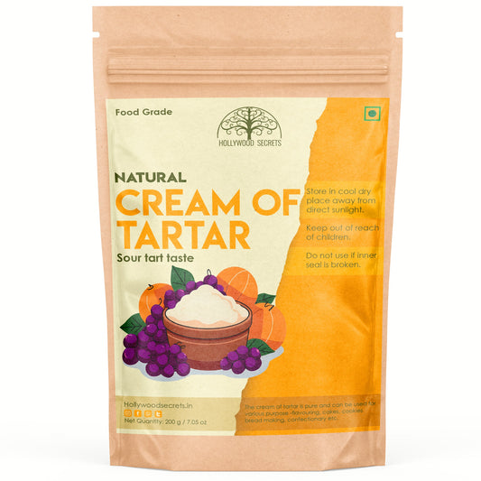 Pure Cream Of Tartar Powder Food Grade 200 gm Hollywood Secrets