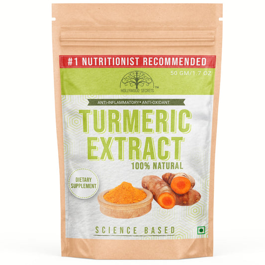 Pure Turmeric Extract Powder Supplements 20% Curcumin 50 gm Hollywood Secrets