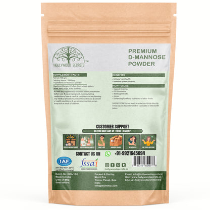 D-Mannose Pure Powder 100 gm Hollywood Secrets