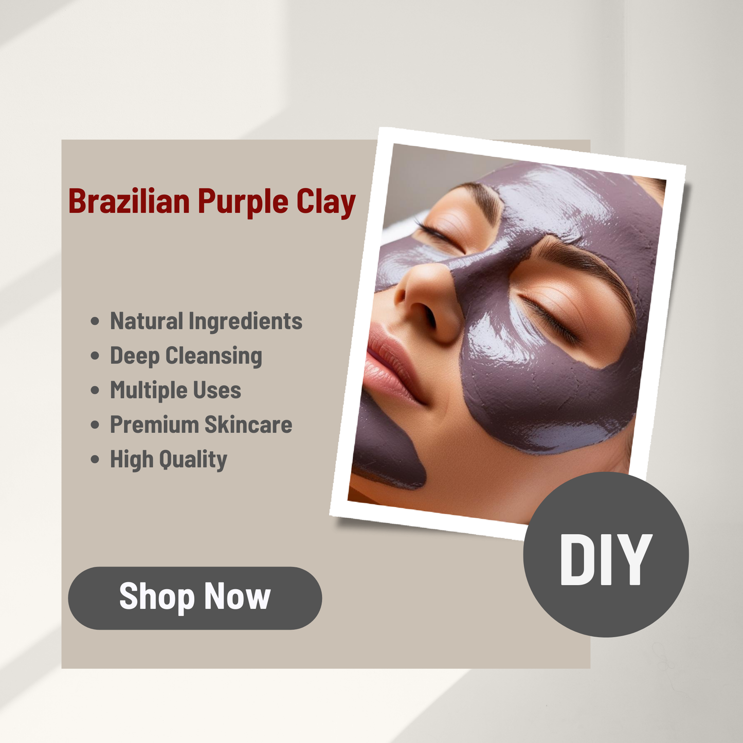 Pure Brazilian Purple Clay 200 Gms