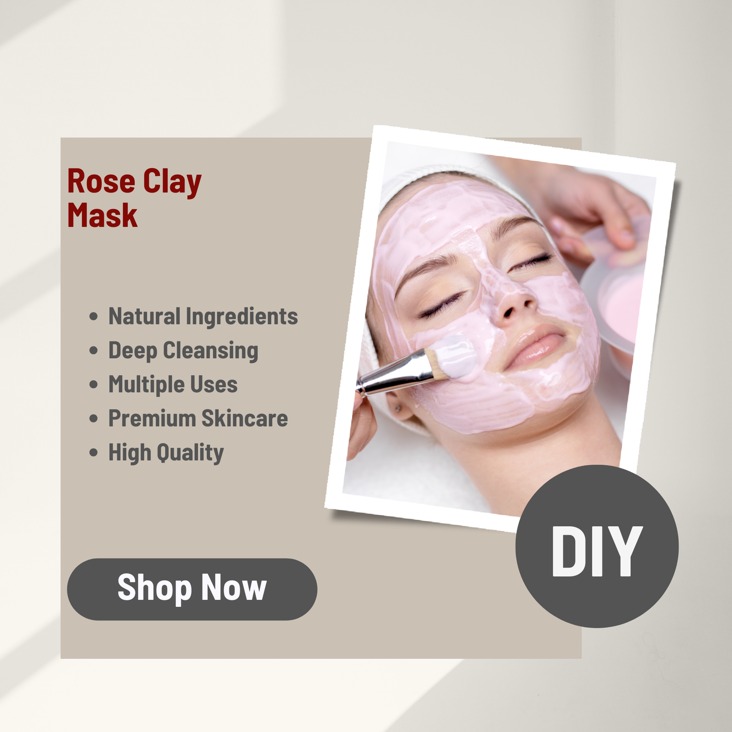 Pure Rose Clay Powder 200Gms