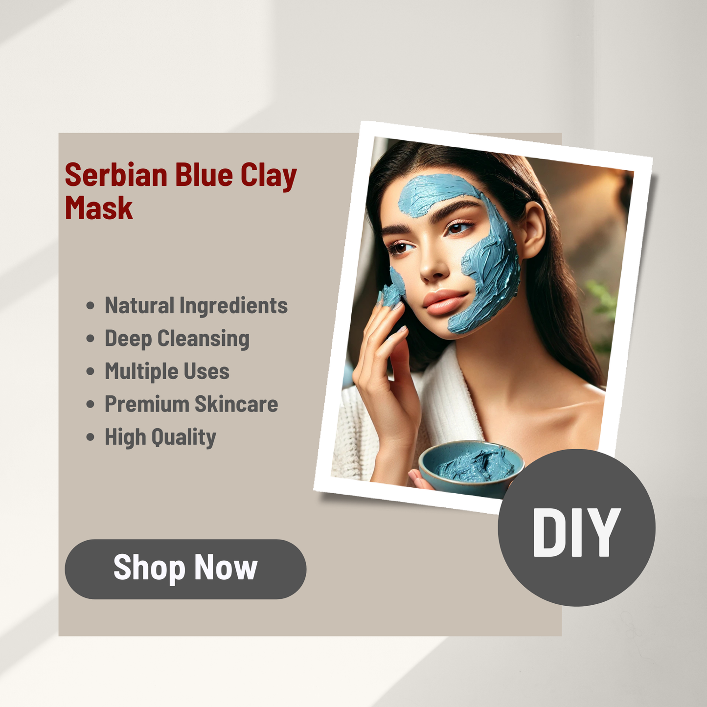 Pure Serbian Blue Clay Powder 200Gms