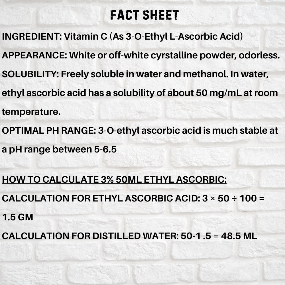 Vitamin C Ethyl L-Ascorbic Acid Powder 50 gm Hollywood Secrets