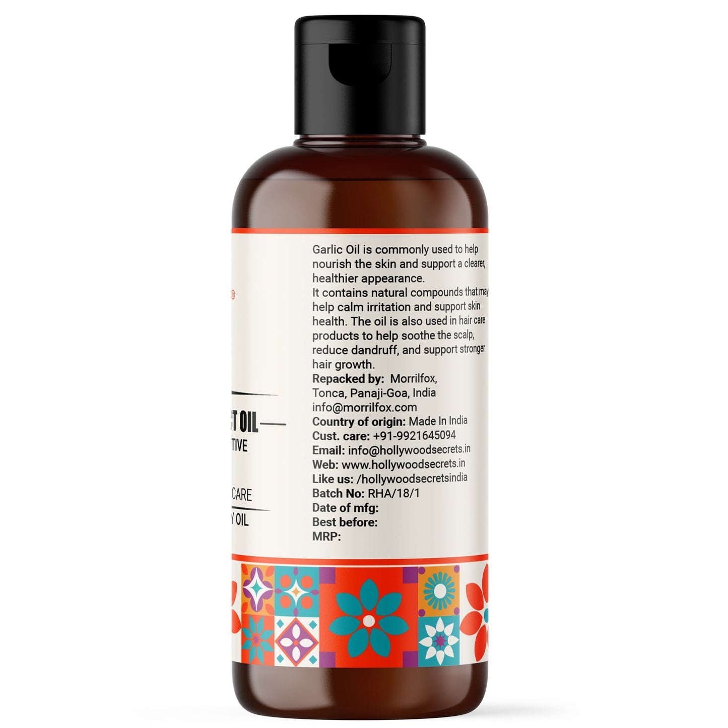 Garlic Oil Pure Cold Pressed Hollywood Secrets