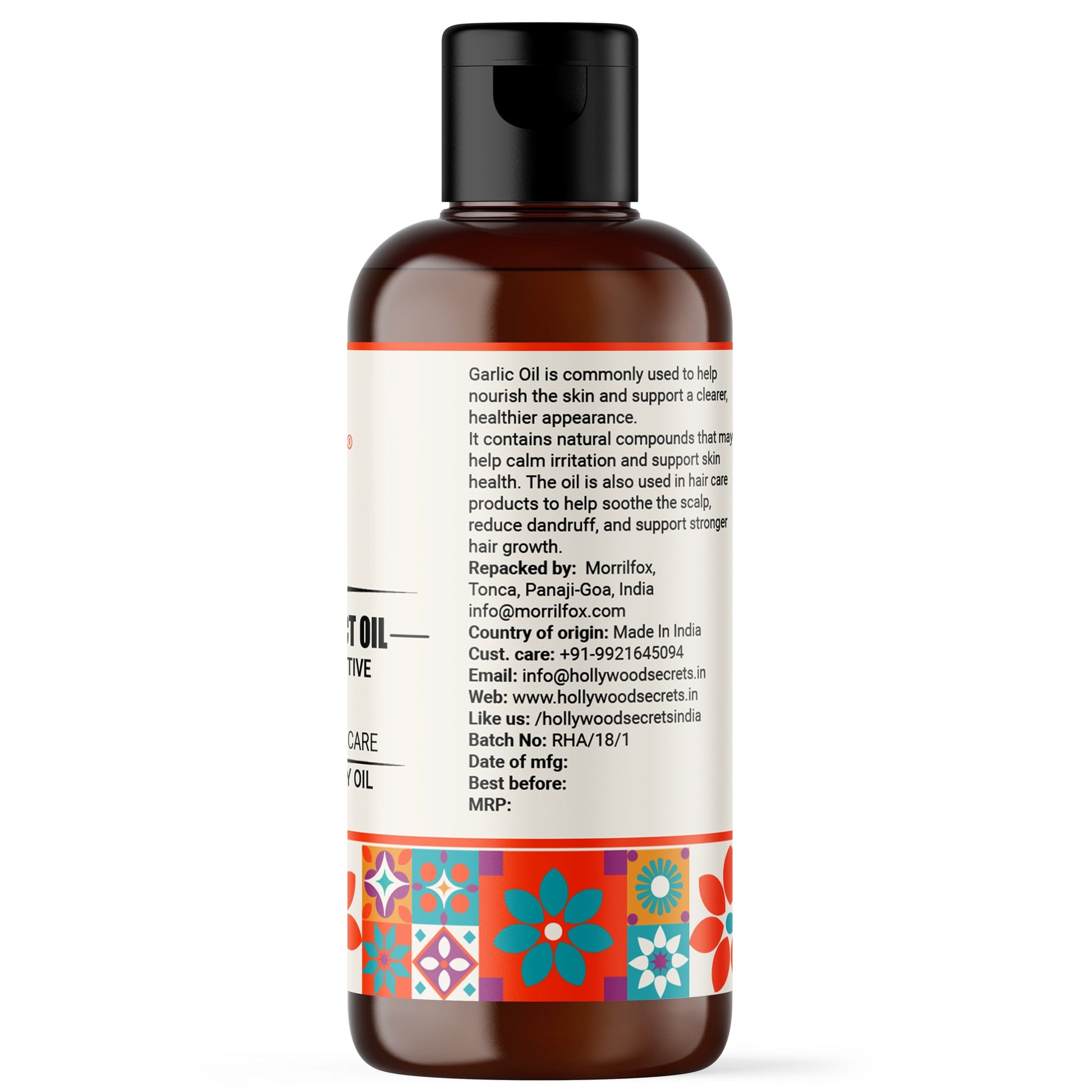Garlic Oil Pure Cold Pressed Hollywood Secrets