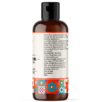 Garlic Oil Pure Cold Pressed Hollywood Secrets