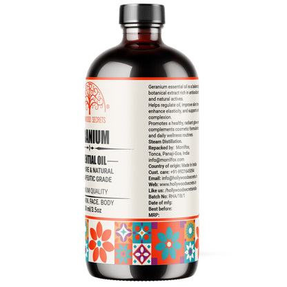 Pure Geranium Essential Oil Therapeutic Grade Hollywood Secrets