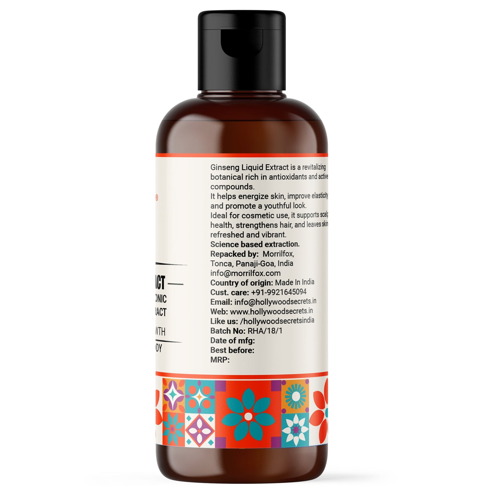 Pure 85% Ginseng Liquid Botanical Extract Hollywood Secrets