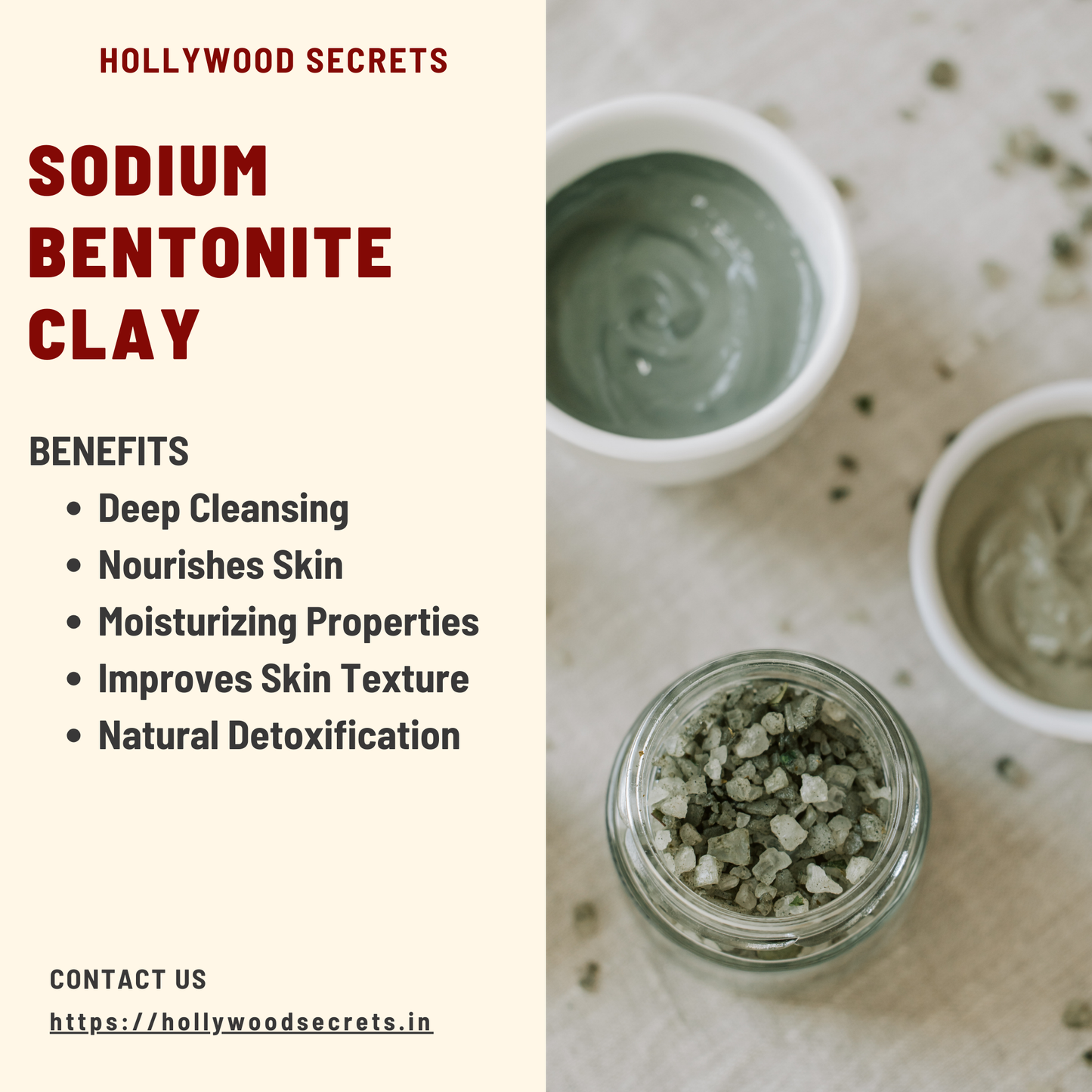 Pure Sodium Bentonite Clay Powder 200Gms