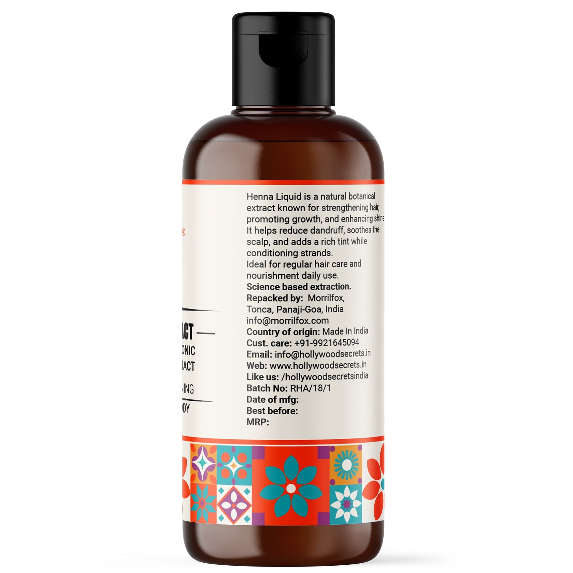 Pure 85% Heena Extract Liquid Extract Hollywood Secrets