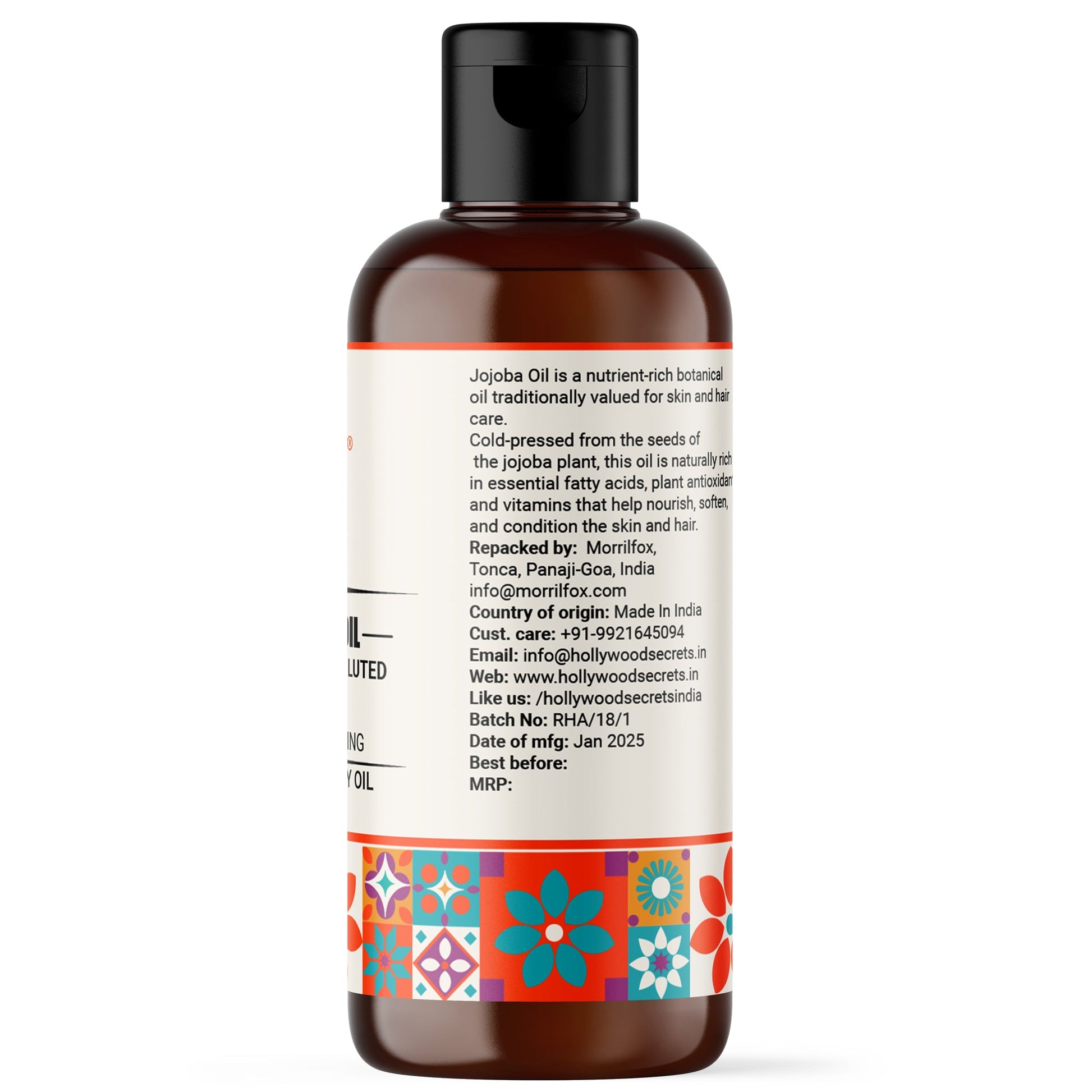 Jojoba Oil Pure Cold Pressed Hollywood Secrets