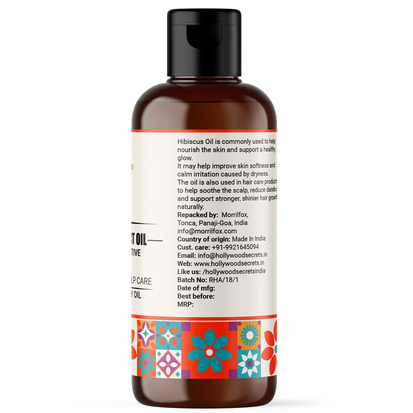 Hibiscus Oil Pure Cold Pressed Hollywood Secrets
