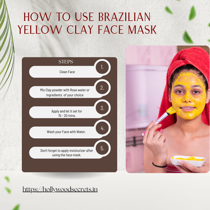 Pure Brazilian Yellow Clay 200Gms