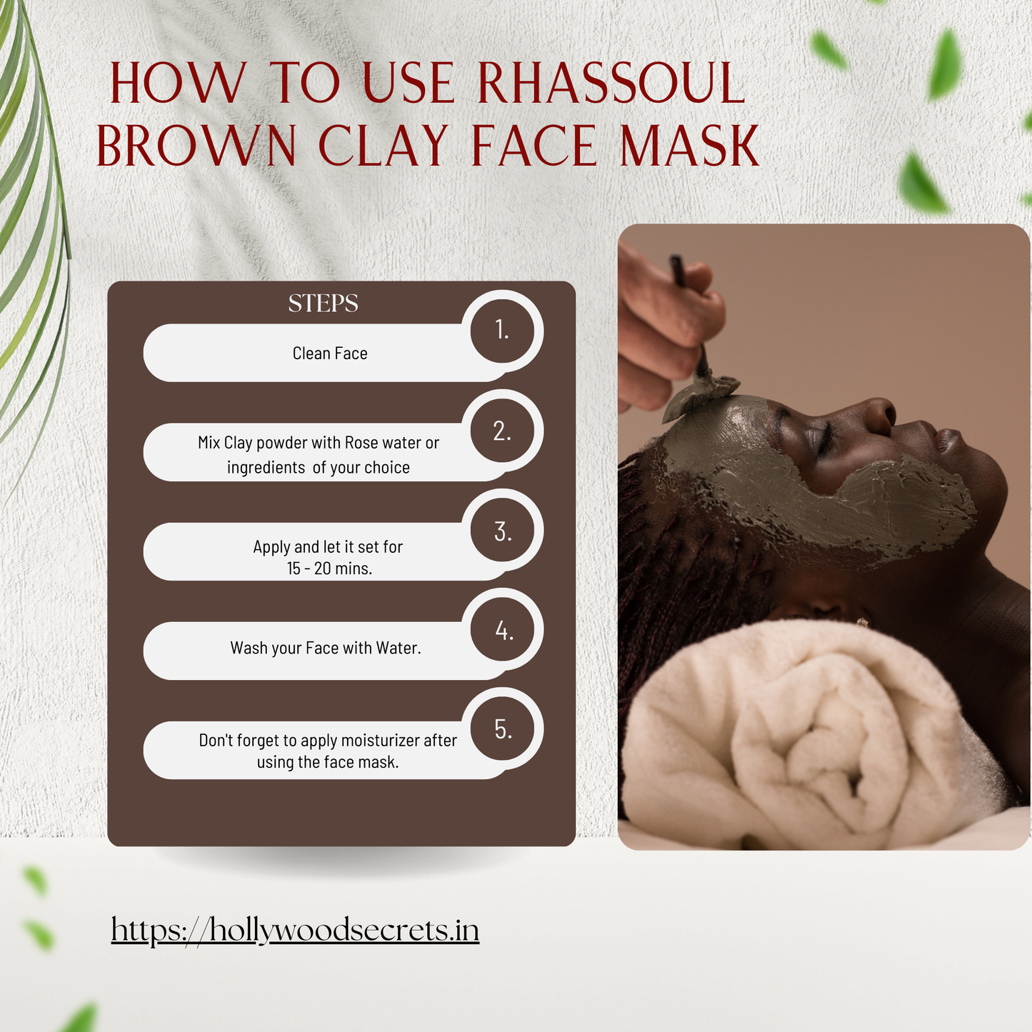 Pure Rhassoul Brown Clay Powder 200Gms